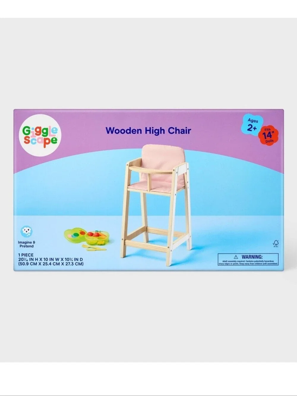 Baby Doll Wooden Highchair